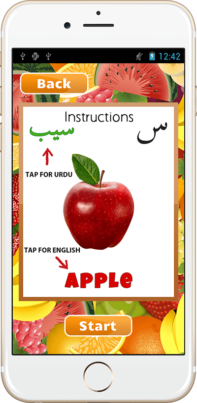 Urdu Fruits Instruction