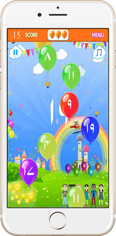 balloon pop numbers game
